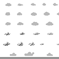 White Cloud Sculpture Carving Art With Various Sizes And Shapes On Black Background