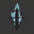 Blue Crystal Cluster Wall Light With Black Metal Bracket And Illuminated Design