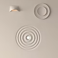 Modern Indoor Wall Light With Simple White Circular Design And Soft Illumination Effect 3d model