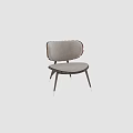 Elegant Modern Dining Chair with Gray Fabric Upholstery Wooden Frame and Metal Legs