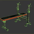 Gym Weight Training Bench With Metal Frame And Red Edge Design For Fitness