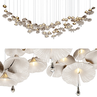 Modern Light Luxury Chandelier 3d model