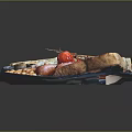 Classic English Breakfast Plate With Grilled Sausages Baked Beans Mushrooms Roasted Tomatoes And Toast