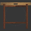 Stylish Round Rattan Tray Table With Wooden Cross Legs Design