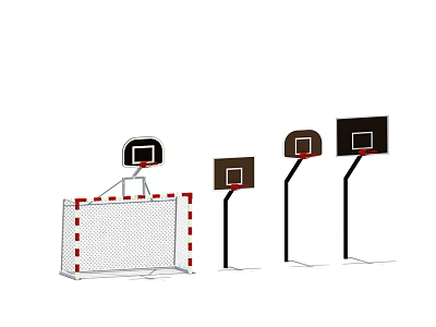 modern basketball stand children basketball main ball frame 3d model