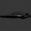 Black Futuristic Aircraft Model With Aerodynamic Design And Twin Engine Features