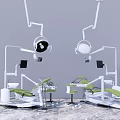 Professional Modern Medical Equipment With Dental Chairs And Surgical Lights