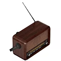 Vintage Wooden Radio With Antenna Knobs And Tuning Dial Design
