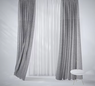 curtain gauze curtain 3d model
