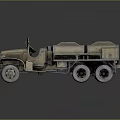 Vintage Military Style Functional Vehicle with Tanker and Multi Wheel Design