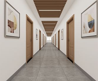 Modern Aisle Corridor 3d model