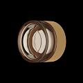 Elegant Golden Wall Lamp With Transparent Glass Design And Modern Decor
