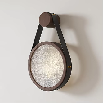 medieval glass wall lamp 3d model