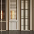 Minotti Modern Screens Featuring Various Lattice Patterns Wooden Panels And Lighting Elements 3d model