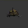 Realistic Horned Beetle With Brown Exoskeleton And Long Antennae On Dark Background