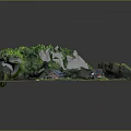 Modern Landscape Model Featuring Green Vegetation Buildings Road And Lawn Area