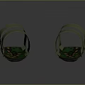 Green Camouflage Knee Pads With Elastic Straps For Protective Daily Use
