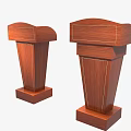 Brown Wooden Desks With Drawer And Shelves For Office Study Use