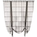 Stylish Sheer Curtains With Flowy Design In Beige Grey And Black Tones