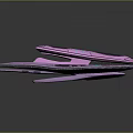 Futuristic Pink Purple Streamlined Boat With Sci Fi Design And Glass Details