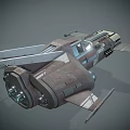 Advanced Interstellar Spaceship With Sleek Wings Cockpit And Thruster Design