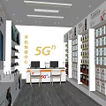 Digital Store Interior With Electronics Display Shelves Cameras And Computers