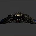 Futuristic Cosmic Spaceship With Intricate Textures And Golden Lines For Aerospace Missions