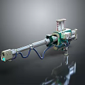Turret Machine Gun Heavy Machine Gun Turret Sci-fi Tower Defense Game Tower Defense Sci-fi Turret Game Turret 3d model