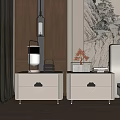 New Chinese bedside table combination 3d model