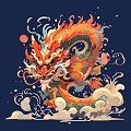 New Chinese Dragon Year Material Chinese Dragon Golden Dragon Illustration Dragon Year 3d model