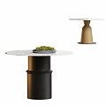 Modern round side machine corner table coffee table 3d model