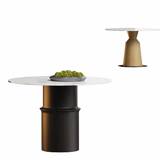 Modern round side machine corner table coffee table 3d model