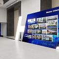 HITACHI Home Appliances Exhibition Display In Modern Hall With Chandelier And Decorative Sculpture