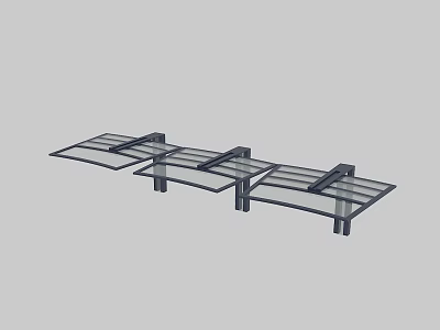 Sleek Hinged Doors With Glass Panels And Metal Frames In Modern Interior Design Style 3d model