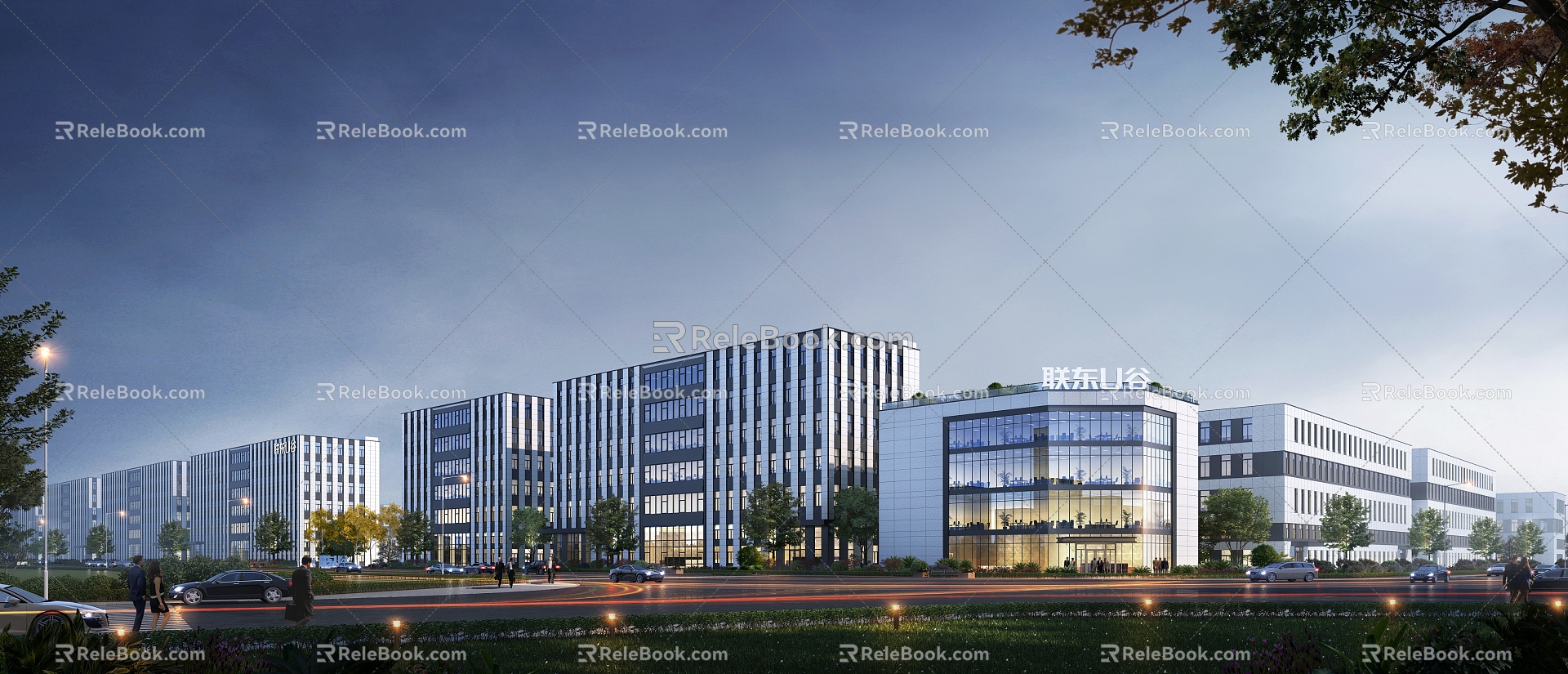 Simple office building 3d model