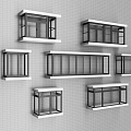 Bay window, casement window, sliding window, balcony window, aluminum alloy window 3d model