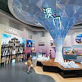 Urban Model City Exhibition Featuring White Architectural Buildings And