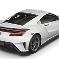 White Sports Car With Sleek Aerodynamic Body Modern Sporty Exterior And LED Headlights