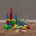 Modern toys children's toy building blocks 3d model