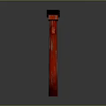 Red Traditional Japanese Torii Gate With Black Top And Wooden Frame