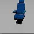 Blue Striped Car Seat With Headrest And Armrests For Automotive Parts