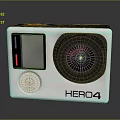 GoPro HERO4 Digital Action Camera With Display Screen Lens And Power Button