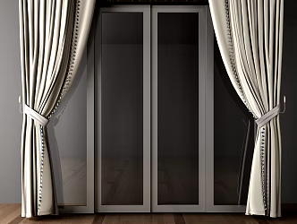 Modern Curtains 3d model