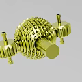 Golden Industrial Equipment With Precision Gears Shafts And Spherical Structure
