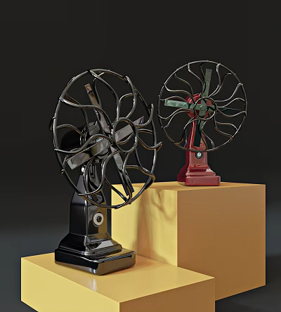 Retro Fan Fan Ornaments 3d model Retro Fan Fan Ornaments 3d model