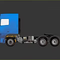 Blue DAF Semi Truck With Modern Cab Design And Fuel Tanks