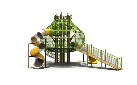 Modern slide amusement equipment 3d model