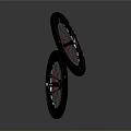 Modern Bicycle Wheels With Black Hub Red Spokes And Sleek Tires Design