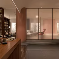 Modern Bar Interior Featuring Wooden Counter Bar Stools Wine Racks And Pendant Lights