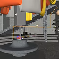 Modern Fashion and Shoe Retail Store With Colorful Hanging Clothes And Shoe Shelves